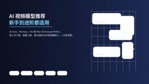 一张深色科技感封面图，展示 Sora、Runway、Veo、Pika、Wan 等 AI 视频模型的选型主题，强调新手到进阶都适用。