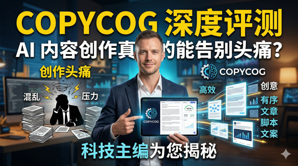 Copycog 深度评测:AI 内容创作真的能告别头痛?科技主编为您揭秘