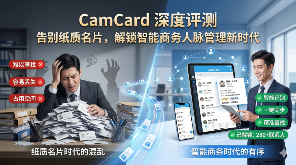 CamCard 深度评测：告别纸质名片，解锁智能商务人脉管理新时代
