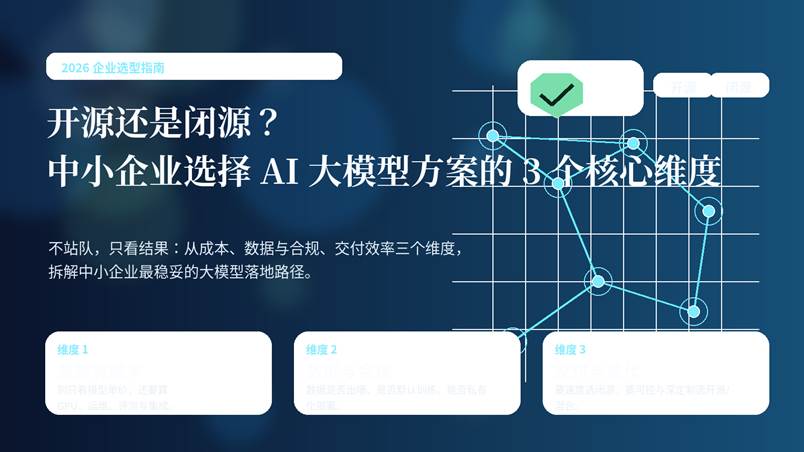 开源还是闭源：中小企业 AI 大模型方案选择的三大核心维度