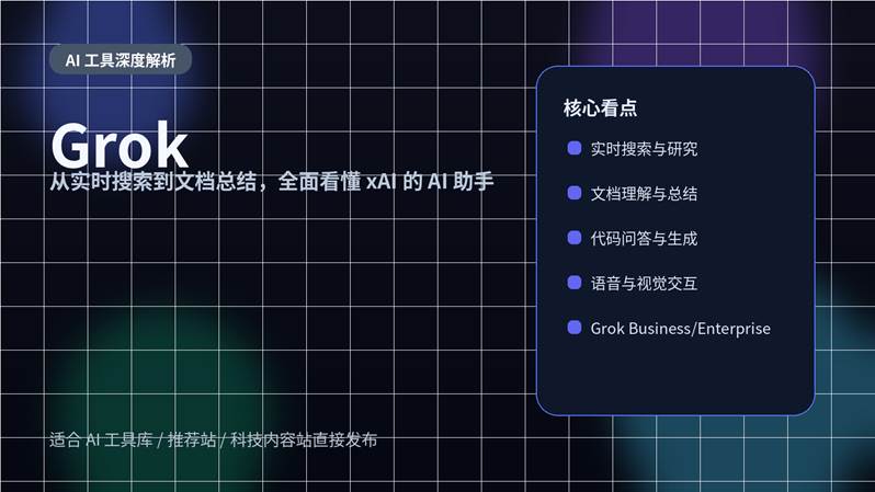 Grok AI 助手功能介绍中文封面图