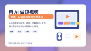 用 AI 做短视频脚本、配音和剪辑的完整流程封面图