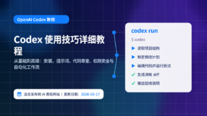 Codex 使用技巧详细教程，从基础到高级掌握 OpenAI AI 编程智能体