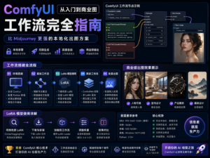 ComfyUI工作流从入门到出商业图 比Midjourney更强的本地化出图方案，节点搭建→LoRA调用→批量出图，技术门槛高信息差大