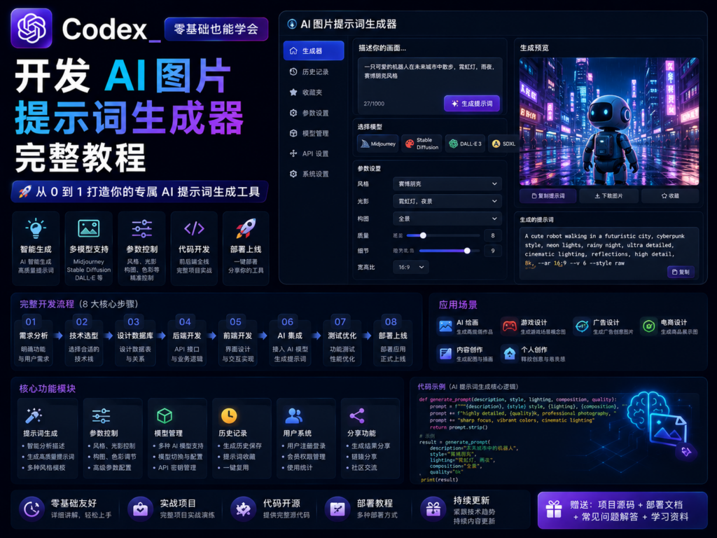 Codex_开发AI图片提示词生成器完整教程