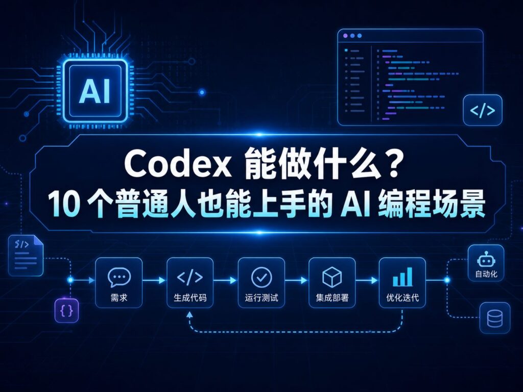 Codex 能做什么？10 个普通人也能上手的 AI 编程场景