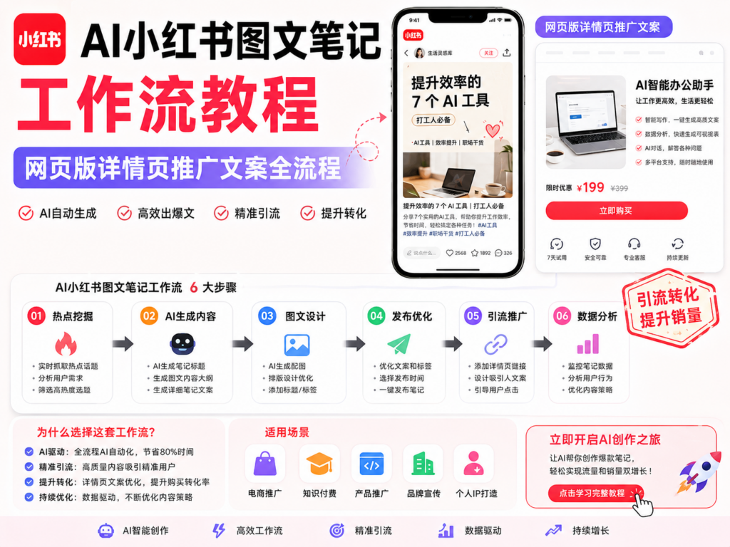 AI小红书图文笔记工作流教程