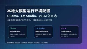 本地大模型运行环境配置,Ollama、LM Studio、vLLM 选型对比封面图