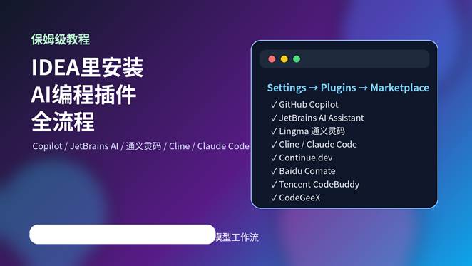 IntelliJ IDEA 安装 AI 编程插件全流程教程封面图