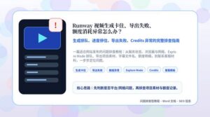 Runway 视频生成卡住、导出失败、额度消耗异常排查教程封面图