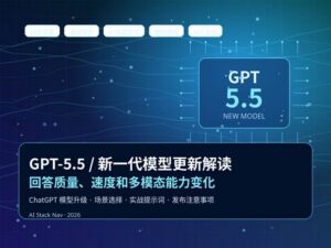 GPT-5.5 新一代模型更新解读封面，展示回答质量、速度和多模态能力变化
