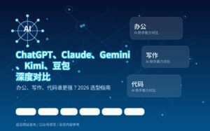 ChatGPT、Claude、Gemini、Kimi、豆包五款 AI 助手办公写作代码能力深度对比封面图