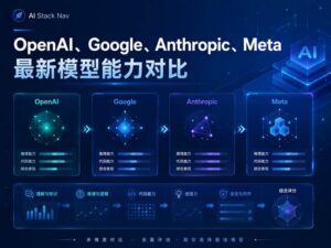 OpenAI、Google、Anthropic、Meta 最新模型能力对比科技感封面图