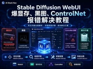 Stable Diffusion WebUI 爆显存黑图和 ControlNet 报错解决教程封面图
