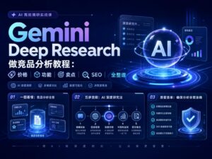Gemini Deep Research 竞品分析教程科技感封面