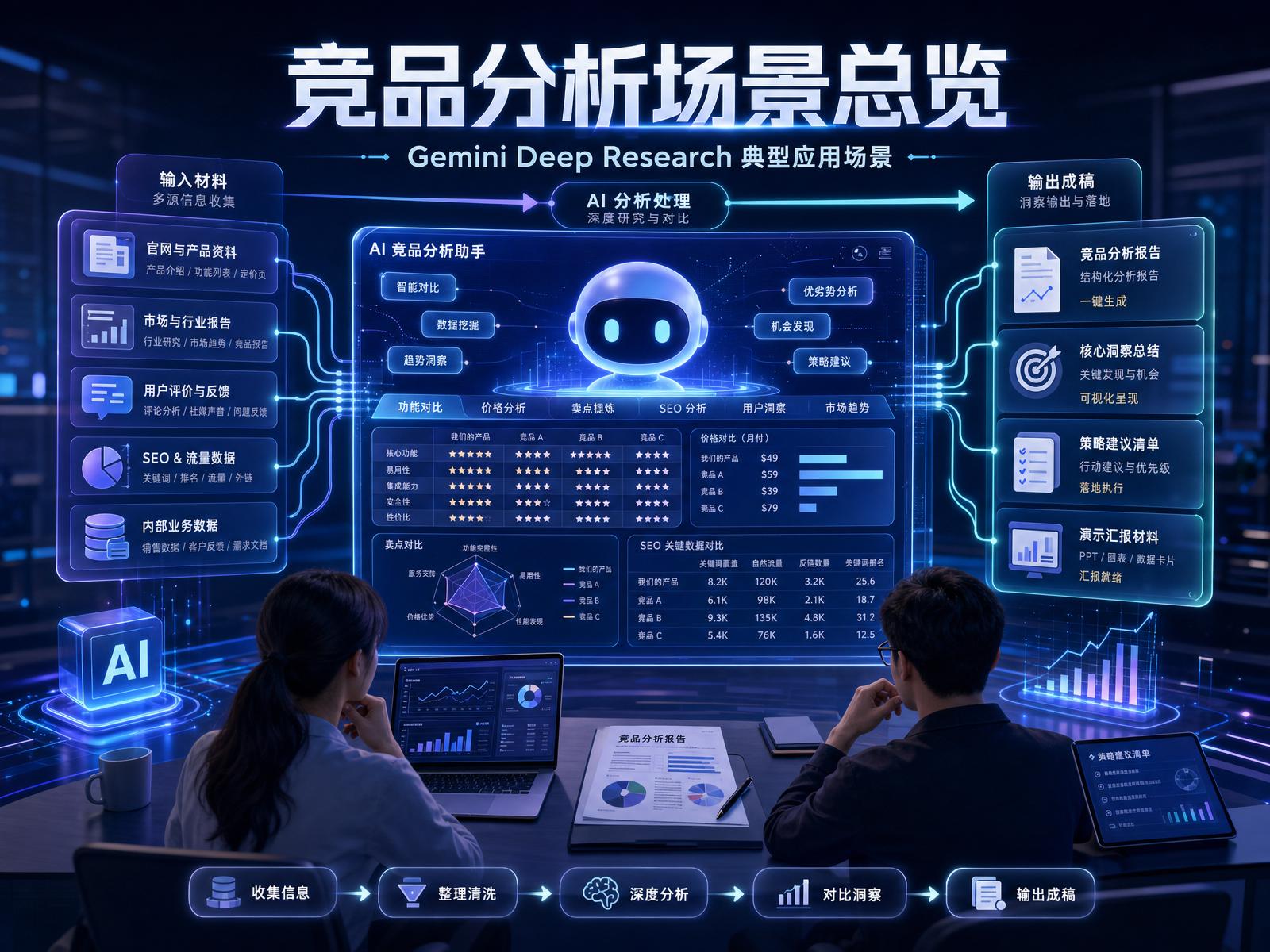 Gemini Deep Research 竞品分析场景总览