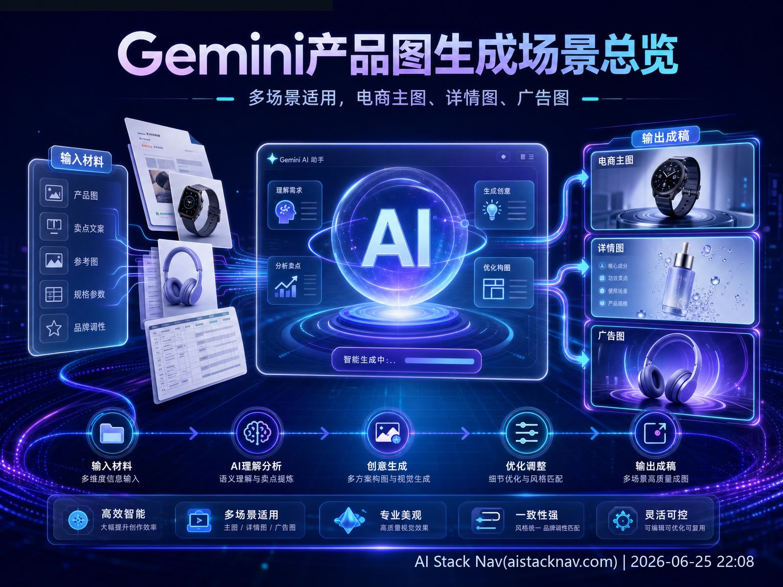 Gemini 产品图生成场景总览