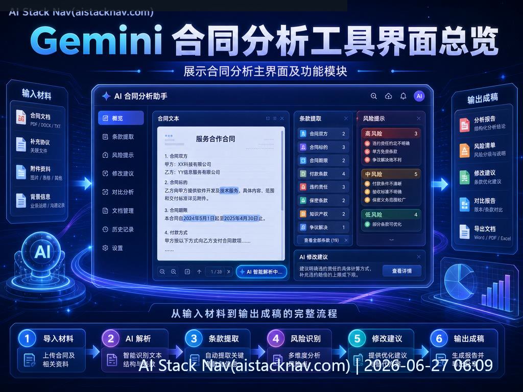 Gemini 合同分析教程科技感封面