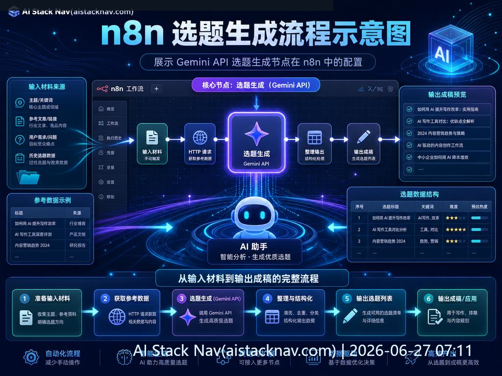 Gemini API 与 n8n 自动化内容创作教程封面