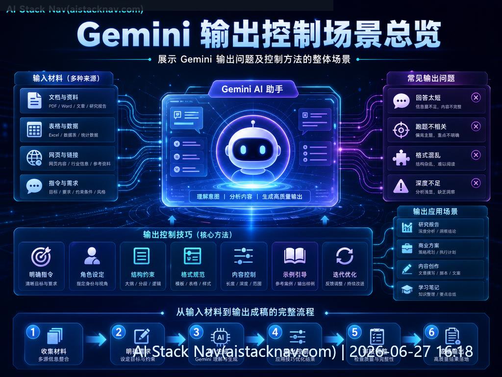 Gemini 输出控制技巧科技感封面