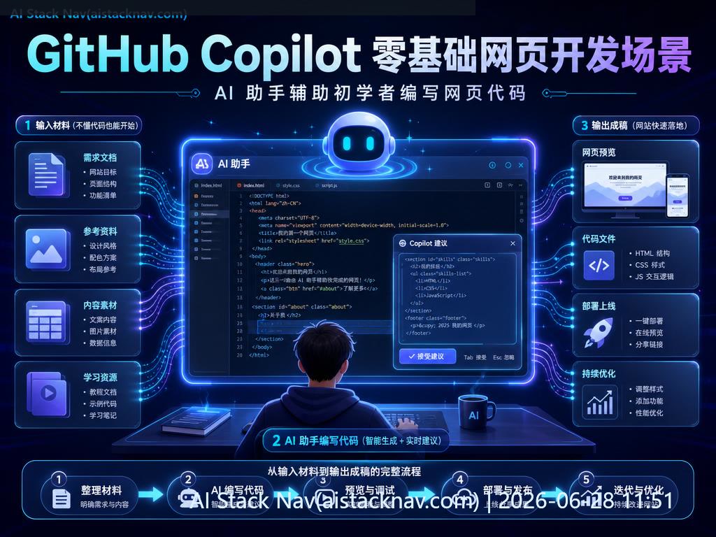 GitHub Copilot 零基础网页开发 AI 助手