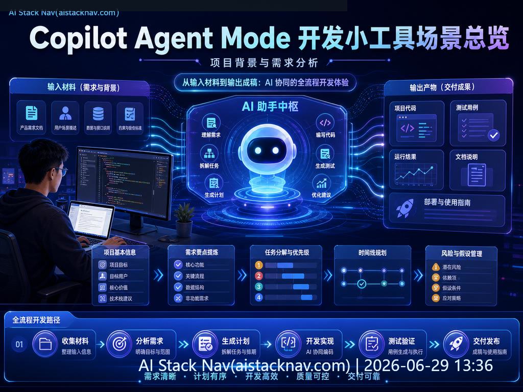 Copilot Agent Mode 开发小工具科技感封面