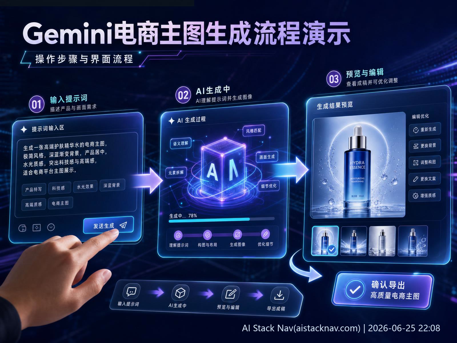 Gemini 电商主图生成流程演示