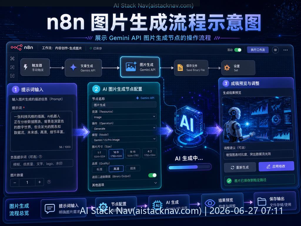 n8n 图片生成流程示意图