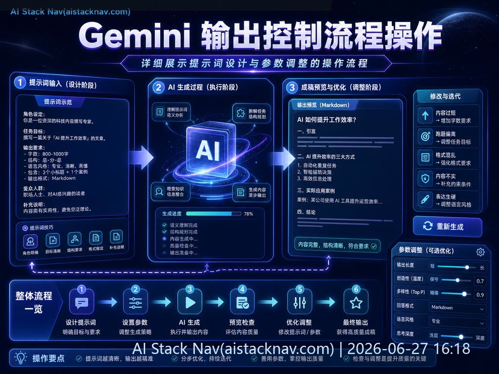 Gemini 输出控制流程操作