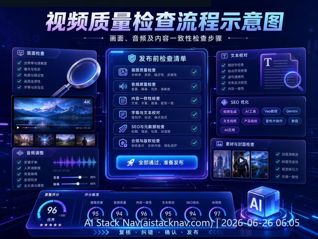 视频质量检查流程示意图