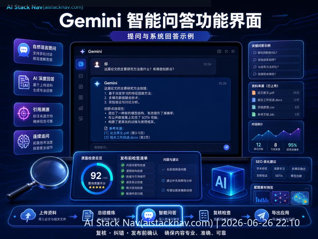 Gemini 智能问答功能界面