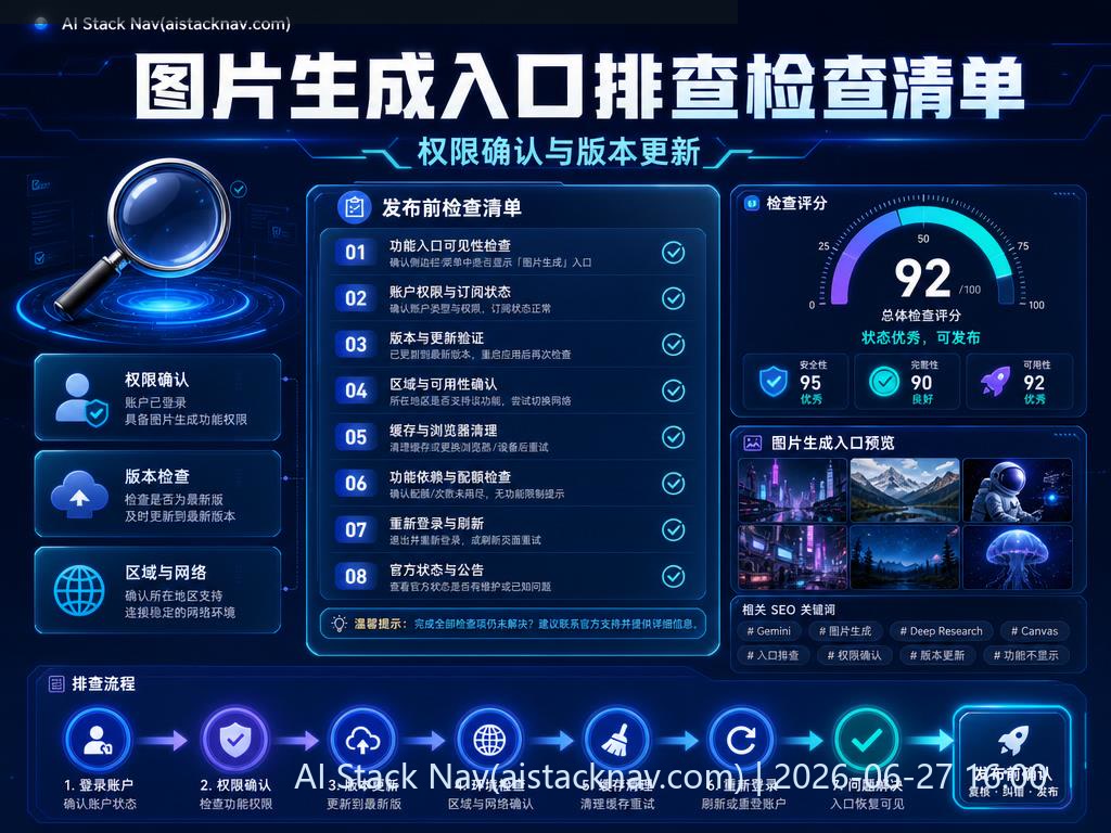 图片生成入口排查检查清单