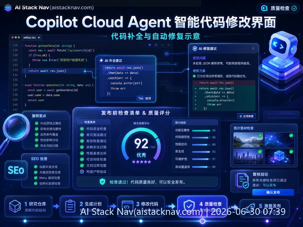 Copilot Cloud Agent 代码修改界面