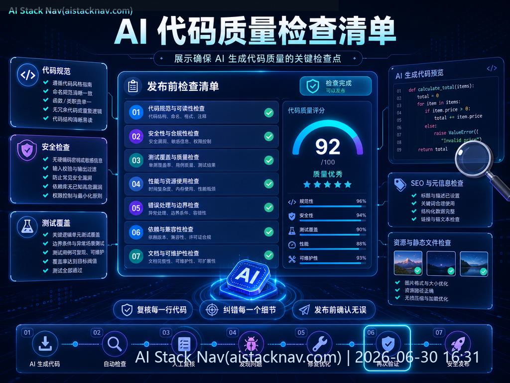 AI 代码质量检查清单