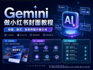 科技感风格Gemini小红书封面教程主视觉