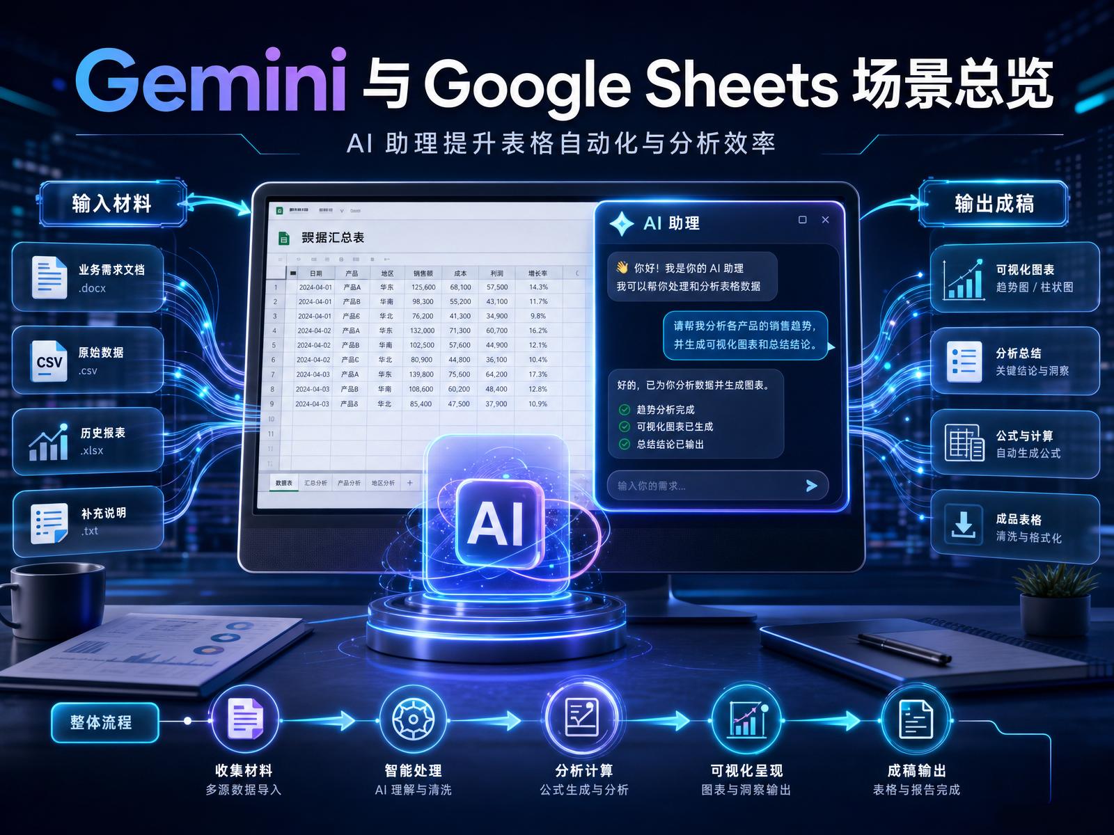 Gemini 与 Google Sheets 场景总览