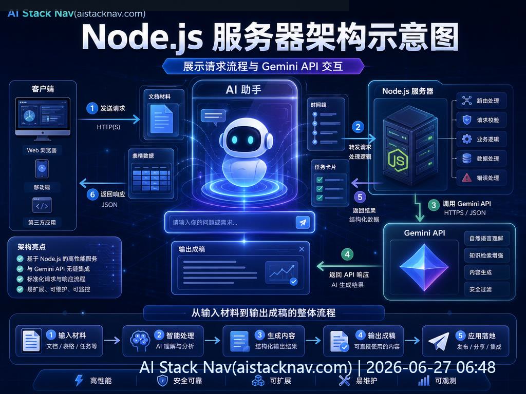 Gemini API 与 Node.js AI 问答工具教程封面