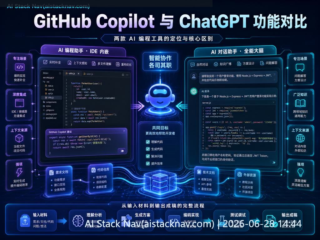 GitHub Copilot 与 ChatGPT 写代码对比