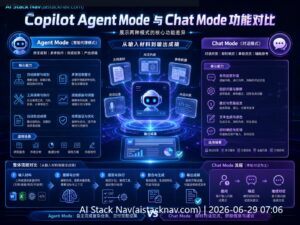 Copilot Agent Mode vs Chat Mode 科技感封面图