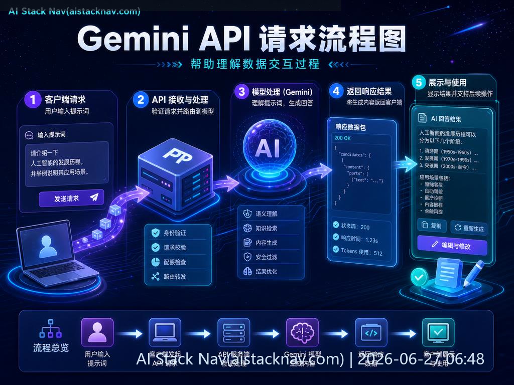 Gemini API 请求流程图