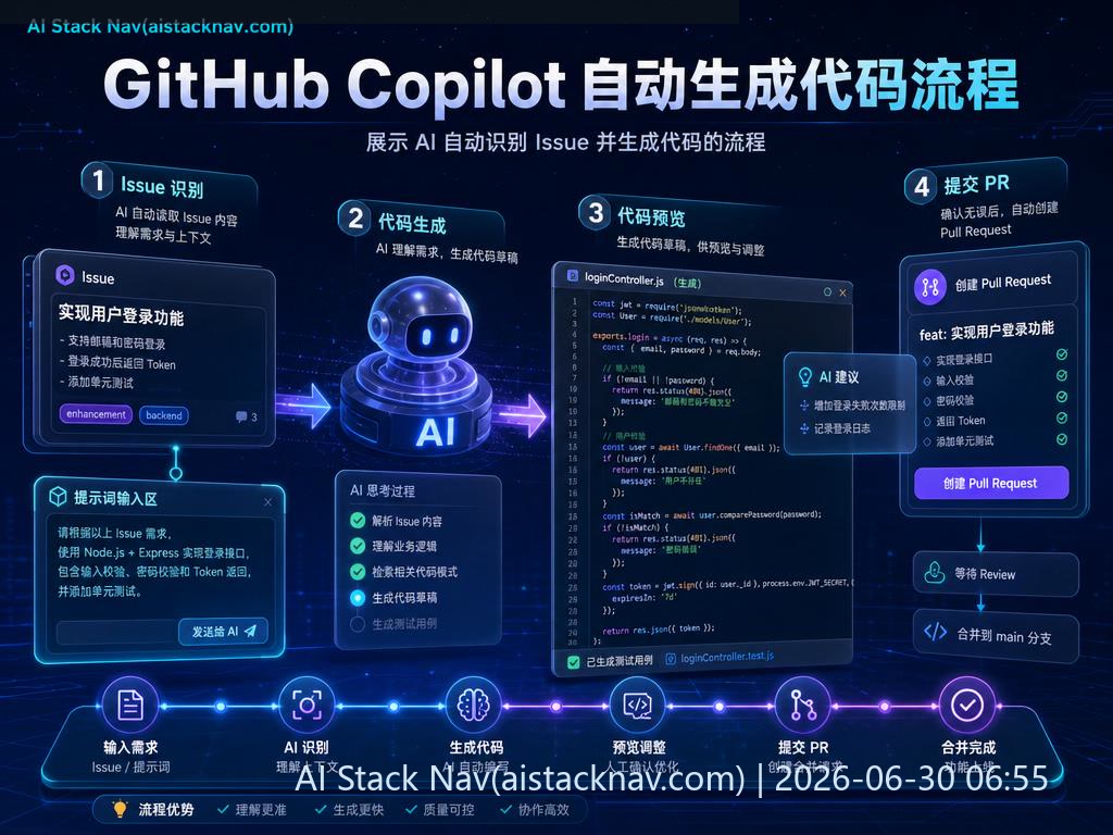 GitHub Copilot 自动生成代码流程