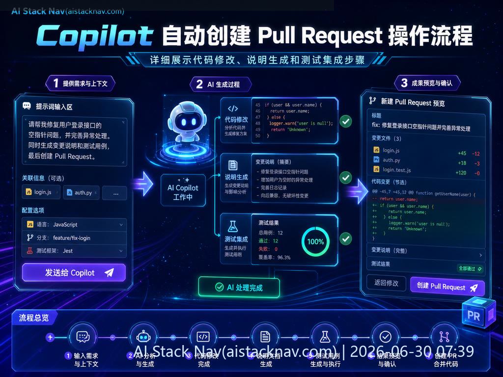 Copilot 自动创建 Pull Request 操作流程