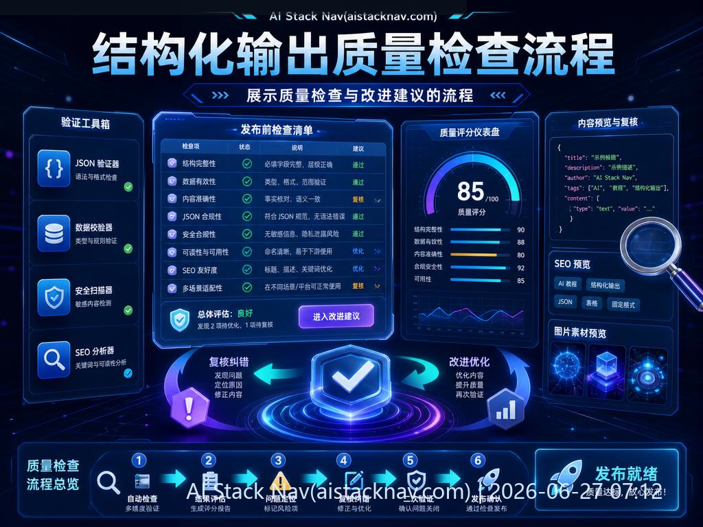 结构化输出质量检查示意图