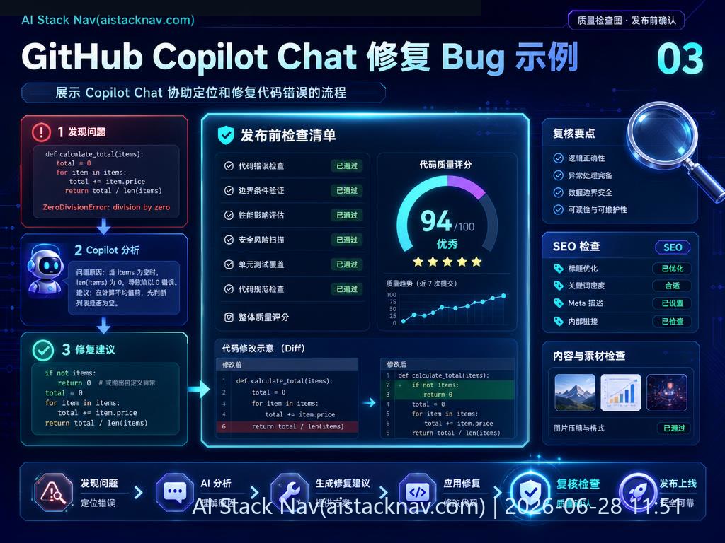 GitHub Copilot Chat 修复 Bug 示例