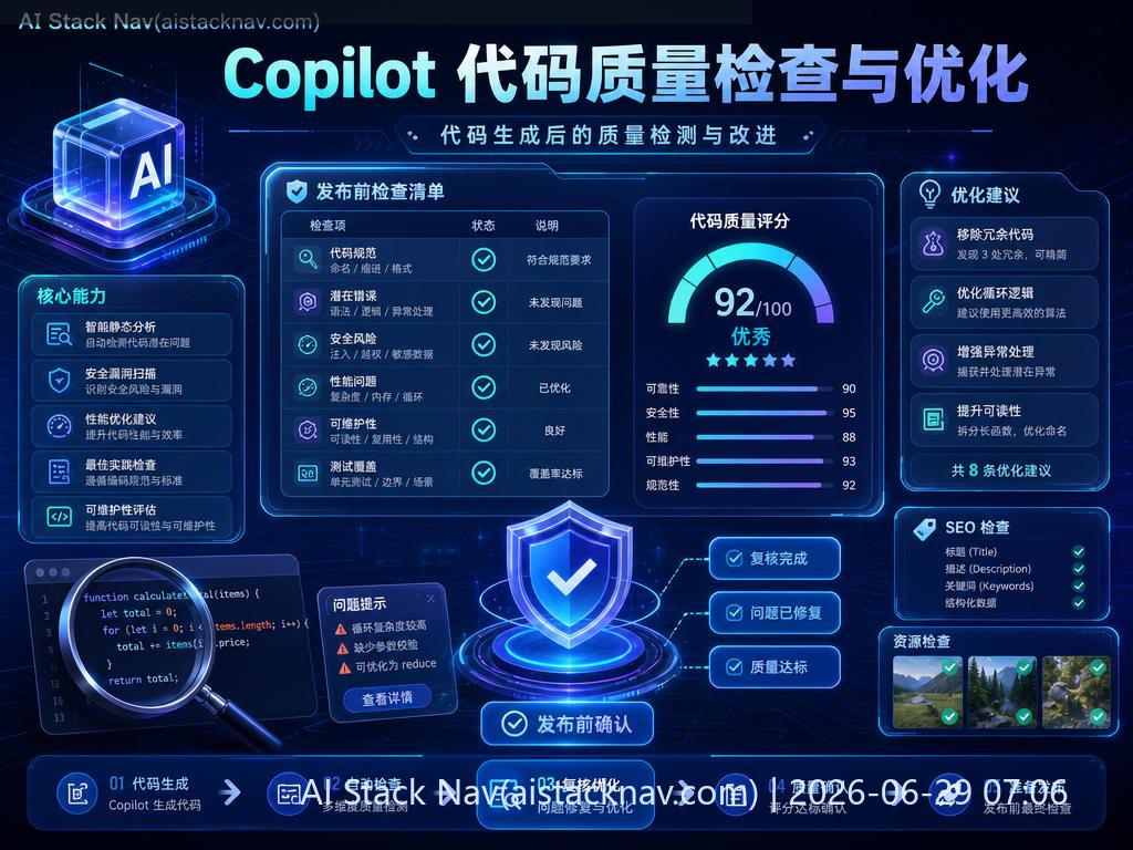 Copilot 代码质量检查与优化示意图