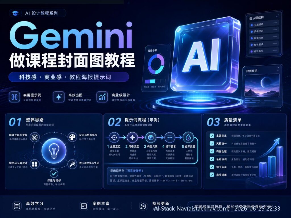 科技感课程封面图AI生成实战教程
