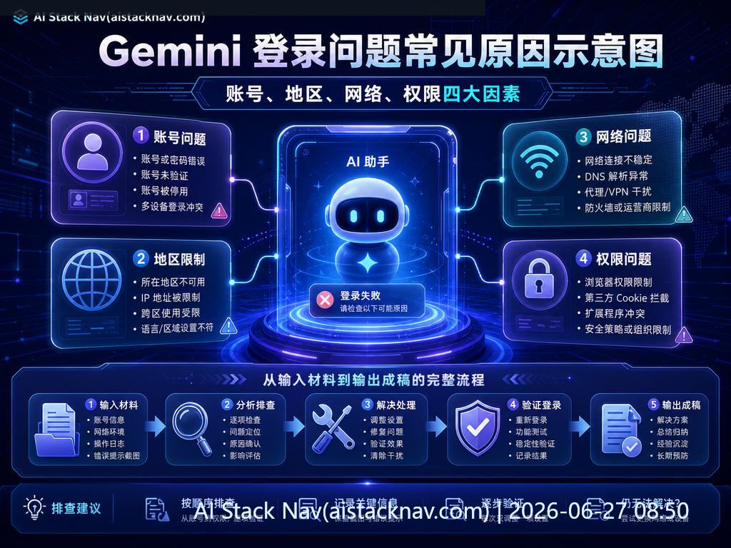 Gemini 无法登录排查教程封面