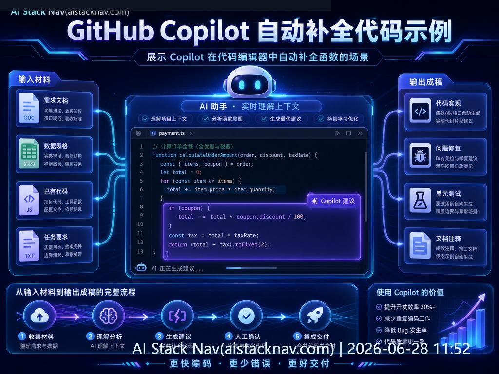 GitHub Copilot AI 编程助手科技感封面图
