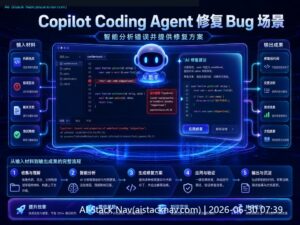 Copilot Coding Agent 科技感风格封面图