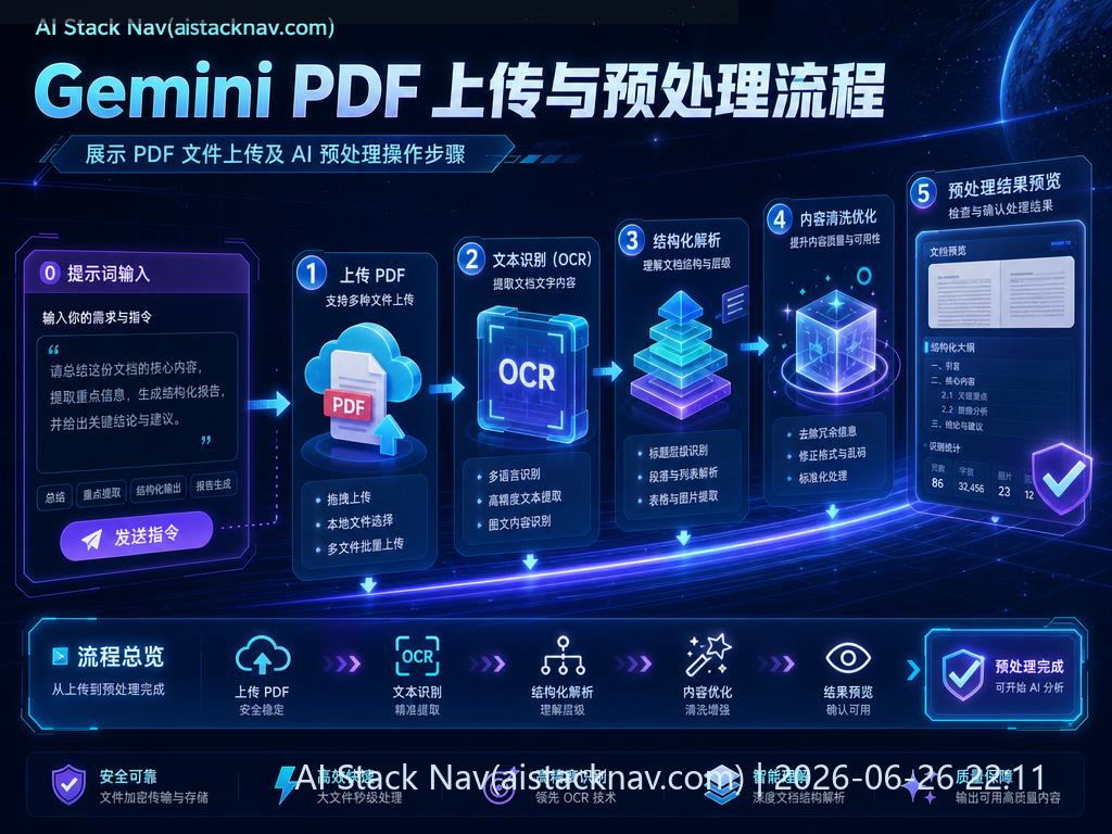 Gemini PDF 上传与预处理流程